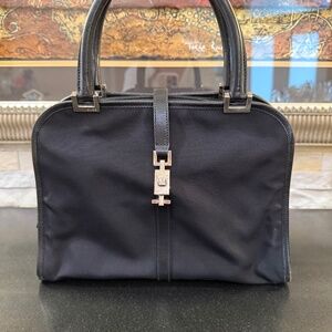 Gucci Jackie O Black Square Bag, Pre-Loved